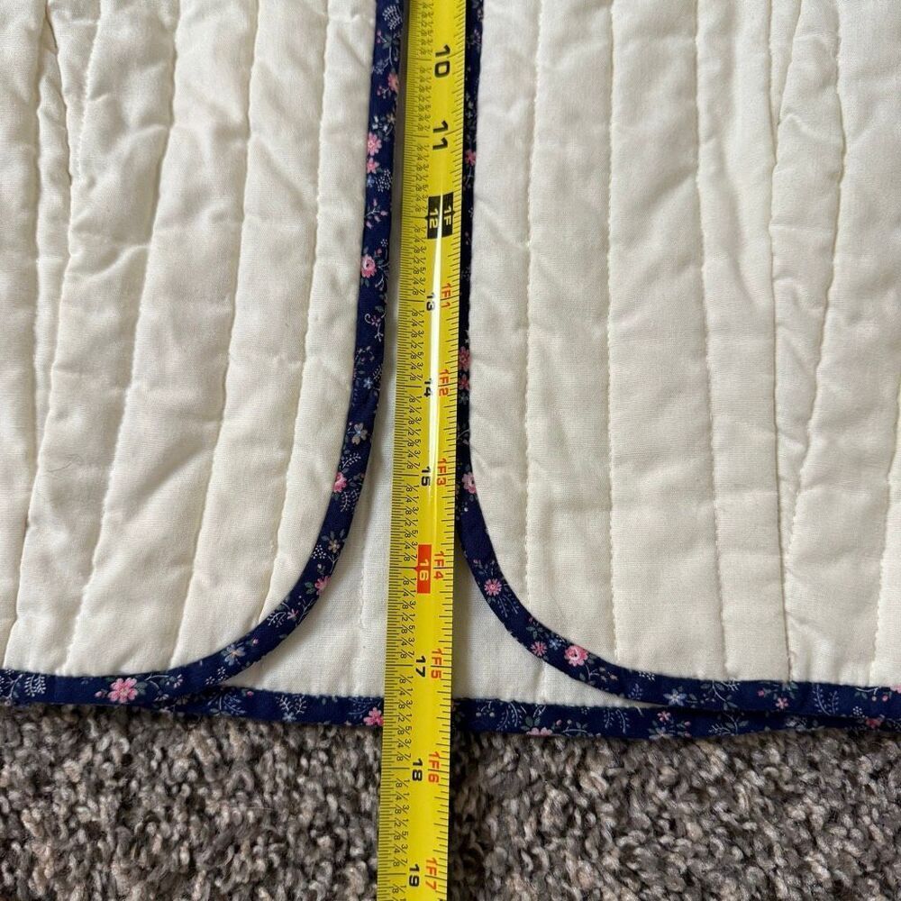 Vintage 1970s White Quilted Fitted Puff Prairie Jacket Cropped XS Small - Picture 5 of 5